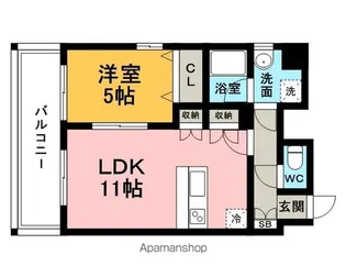 エムティースクエア吉塚駅前【6階】の間取り