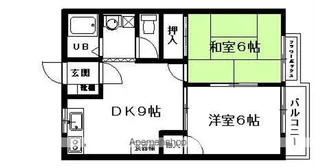 ビューパレーD棟【101号室】の間取り