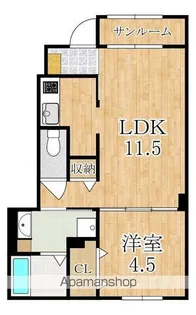 ボヌール【1階】の間取り