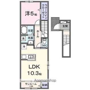 プラシード【2階】の間取り