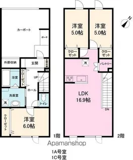 G1AP【1A号室】の間取り