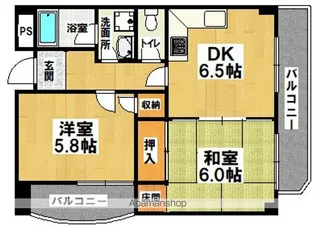 2DKの間取り画像