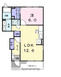 リバーサイド早稲田1番館【1階】の間取り