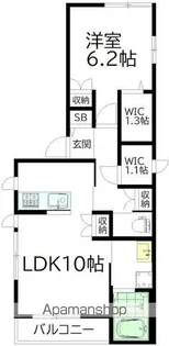 BRIDGE COURT浜田山 EAST【2階】の間取り
