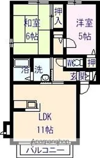 ツインズ・シェル【2階】の間取り