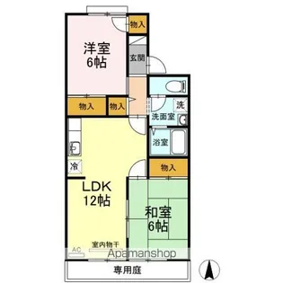 メゾン・ベルラルジュ カトレア館【1階】の間取り