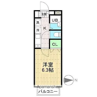 ラピュタSK【201号室】の間取り