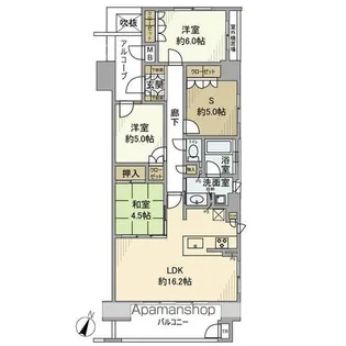 千葉中央レジデンス【4階】の間取り