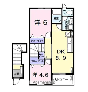 サザンウィンド PartⅥ【2階】の間取り