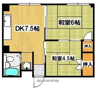 ロイヤルハイツ富士【7階】の間取り