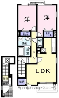 ジェルメ・メゾンM.2号館【2階】の間取り