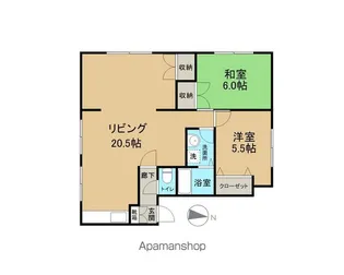 メイユール中央B【202号室】の間取り