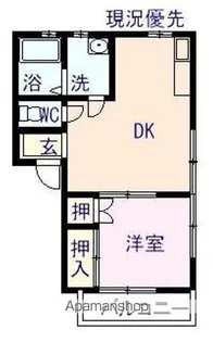 メゾンTOMO【102号室】の間取り