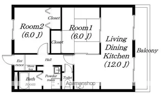 グランシャリオ1番館【402号室】の間取り