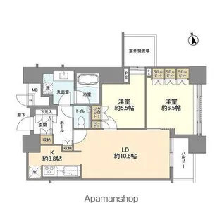 THE TOWERS DAIBA【11階】の間取り