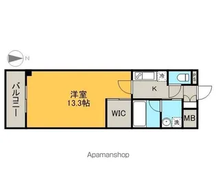 1Kの間取り画像