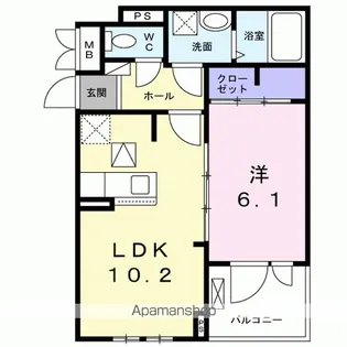 レジデンス KIZU【1階】の間取り
