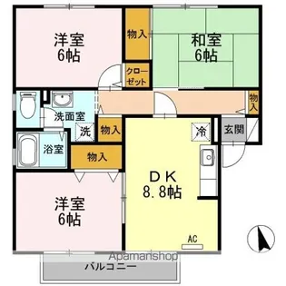 ヴェルドミールMASA【1階】の間取り