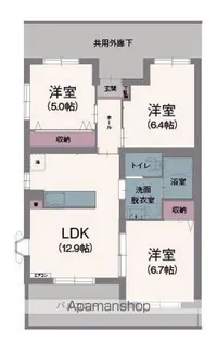 エクセルシオール【1階】の間取り
