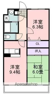 ポローニア北番町【102号室】の間取り