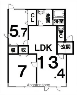 第7ハイツ【2階】の間取り