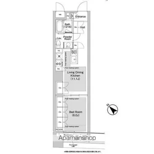 BPRレジデンス渋谷【7階】の間取り