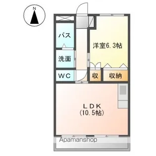 フォレスト壱番館【2階】の間取り