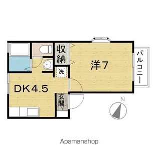 ノースウイングⅡ【205号室】の間取り