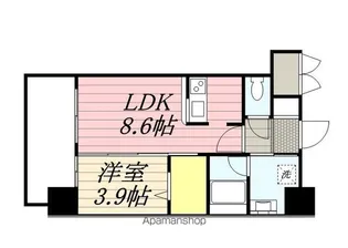 1LDKの間取り画像