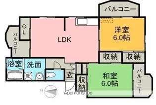 神野マンション【141号室】の間取り