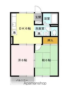 パークサイドハイツ Ⅰ・Ⅱ【II202号室】の間取り