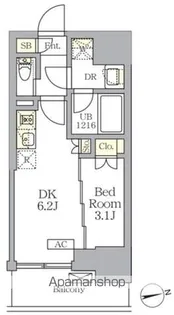 ザ・ライオンズフォーシア文京湯島【7階】の間取り