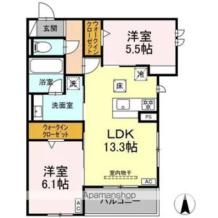 カサ クアルト【1階】の間取り