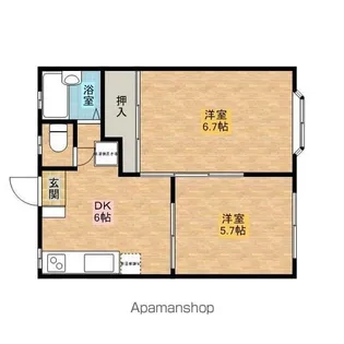 ホワイエ御前橋A棟【103号室】の間取り