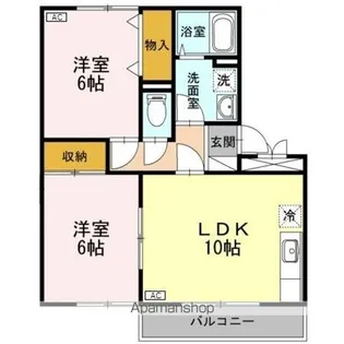 ロイヤルガーデン B【2階】の間取り