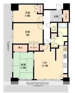 レジディアタワー仙台【9階】の間取り