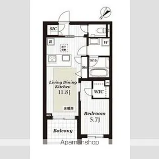 グランフォルトゥーナ羽根木ヒルサイド【1階】の間取り