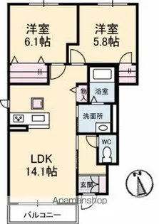 シャーメゾン21 E棟【1階】の間取り