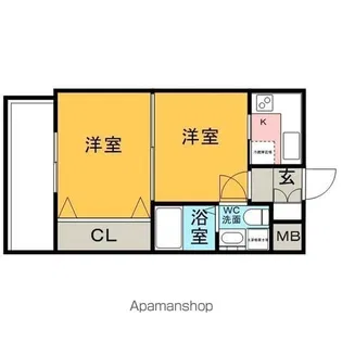 エステートモア大手門【11階】の間取り