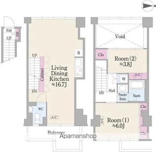 ROKA TERRAZZA【5階】の間取り