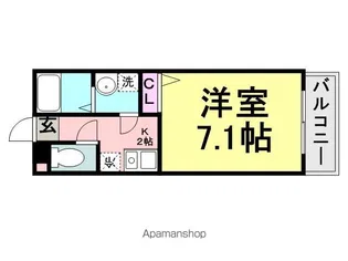 ウィズナスコート武庫之荘【3階】の間取り