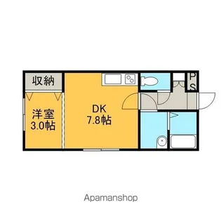 リバティ黄金【202号室】の間取り