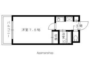 シュール西賀茂【1-A号室】の間取り