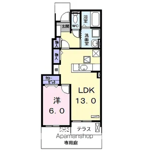 フォレストKM Ⅶ【1階】の間取り