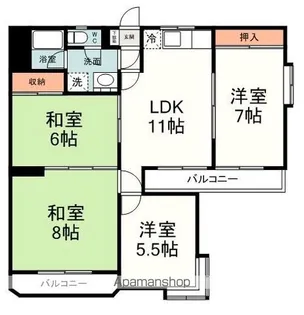 ファミール辰起【301号室】の間取り