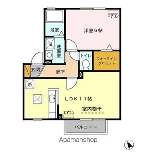 メゾン森PART ⅩI ⅩII【1階】の間取り
