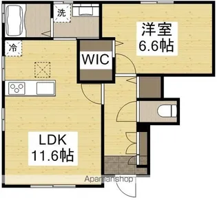 SQUARE VILLA連島中央2丁目【1階】の間取り