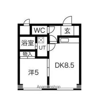 ウエストコート22【305号室】の間取り