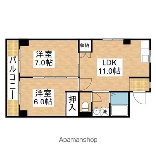 シャンテちくさ【4A号室】の間取り