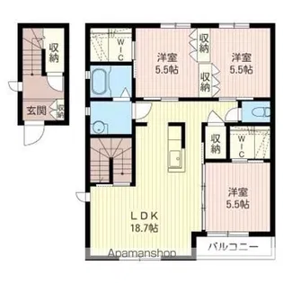 フィオーレB【2階】の間取り